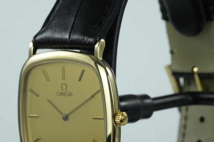 Montre Omega De Ville TV - Montre quartz plaqué or, référence 195.0077.2 58 Facettes TOT-01966