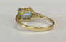 Bague 53 Bague en or jaune 14 carats, topaze bleue et diamants 58 Facettes ring