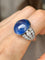 Bague 53.5 Bague Art déco en or blanc 18k, saphir de Ceylan et diamants 58 Facettes 306