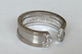 Bague 50 Cartier - Bague C vintage en or blanc 18k avec diamants 58 Facettes ring
