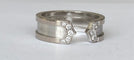 Bague 50 Cartier - Bague C vintage en or blanc 18k avec diamants 58 Facettes ring