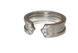 Bague 50 Cartier - Bague C vintage en or blanc 18k avec diamants 58 Facettes ring