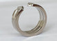Bague 50 Cartier - Bague C vintage en or blanc 18k avec diamants 58 Facettes ring