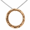 Collier Collier - Pendentif circulaire en or rose 18 carats, 22 diamants bruns, 0,45 ct 58 Facettes CL354