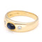 Bague 54.5 Bague gypsy en or jaune 14k, saphir et diamants 58 Facettes D7D51C2F34BC46CF8A52BC01F8E86468