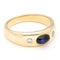 Bague 54.5 Bague gypsy en or jaune 14k, saphir et diamants 58 Facettes D7D51C2F34BC46CF8A52BC01F8E86468