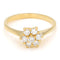 Bague 53 Bague en or jaune 18k à motif floral de diamants taille brillant 58 Facettes 458FF4A762D24B77B0A6118F3C60F3AD