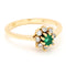 Bague 50 Bague en or jaune 18k, émeraude et diamants (1950-1970) 58 Facettes A7FEA82ACD4E47B3843EF8867B7D8416