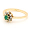 Bague 50 Bague en or jaune 18k, émeraude et diamants (1950-1970) 58 Facettes A7FEA82ACD4E47B3843EF8867B7D8416