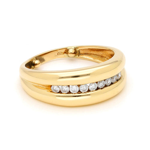 Bague 54.5 Bague bandeau en or 18k ornée de diamants 58 Facettes 8F6DB512C84045709D2DBC1F5CCD0266