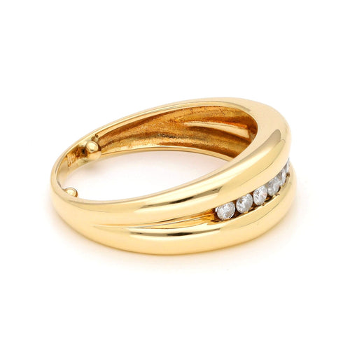 Bague 54.5 Bague bandeau en or 18k ornée de diamants 58 Facettes 8F6DB512C84045709D2DBC1F5CCD0266