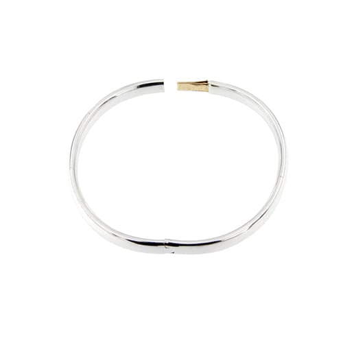 Bracelet Bracelet rigide ovale en or blanc 18 kt 58 Facettes 37590