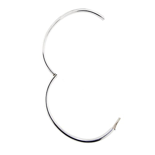 Bracelet Bracelet rigide ovale en or blanc 18 kt 58 Facettes 37590