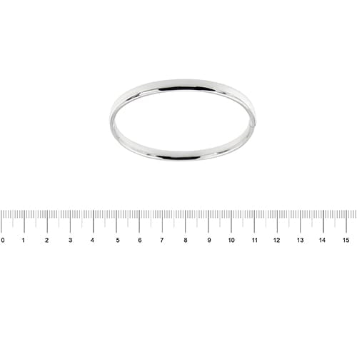 Bracelet Bracelet rigide ovale en or blanc 18 kt 58 Facettes 37590