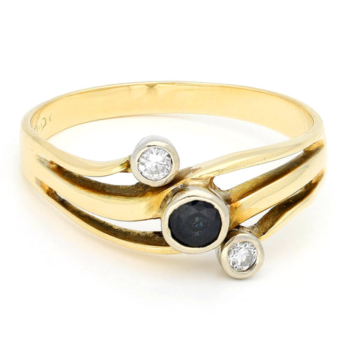 Bague 59.5 Bague trilogie en or 14k, saphir et diamants 58 Facettes B0AD026AF8B34AD99746EFEBCE1ACF0E