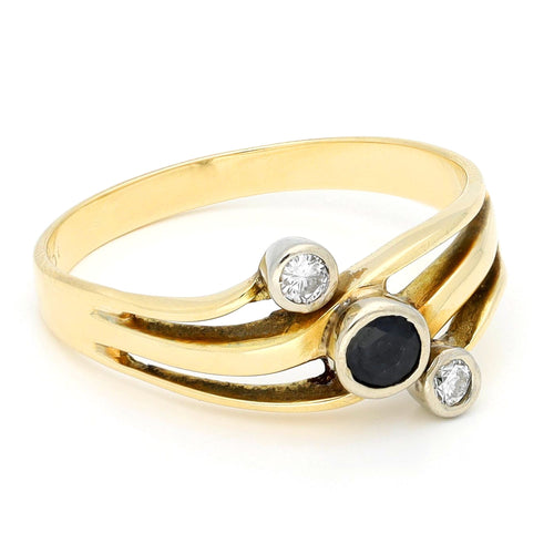 Bague 59.5 Bague trilogie en or 14k, saphir et diamants 58 Facettes B0AD026AF8B34AD99746EFEBCE1ACF0E