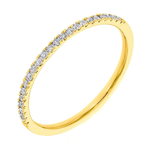 Bague 57.5 Bague demi-alliance en or jaune 14k et diamants 58 Facettes 5D26858F9BE3403CBCF5933D432E2585