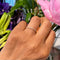 Bague 57.5 Bague demi-alliance en or jaune 14k et diamants 58 Facettes 5D26858F9BE3403CBCF5933D432E2585