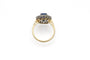 Bague 55 Bague en or jaune 18 carats avec saphir de Ceylan et diamants taille ancienne 58 Facettes 13672