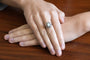 Bague 58 Bague vintage en or blanc 18 carats avec opale et diamants 58 Facettes 13658