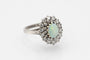 Bague 58 Bague vintage en or blanc 18 carats avec opale et diamants 58 Facettes 13658
