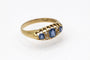 Bague 55.5 Bague de style édouardien en or jaune 18 carats, saphirs et diamants 58 Facettes 13656