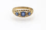 Bague 55.5 Bague de style édouardien en or jaune 18 carats, saphirs et diamants 58 Facettes 13656