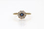 Bague 53 Bague en or jaune avec saphir et diamants taille ancienne 58 Facettes 13655