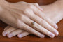 Bague 53 Bague en or jaune avec saphir et diamants taille ancienne 58 Facettes 13655