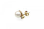 Boucles d'oreilles Boucles d'oreilles en or jaune 14 carats avec perles et diamants 58 Facettes 13579