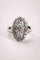 Bague 51 Bague marquise en or gris 18 carats et diamants 58 Facettes A-035