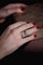 Bague 48 Bague toi et moi en or gris 18 carats, pavée de diamants 58 Facettes A-036