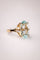 Bague 51 Bague cocktail des années 50 en or jaune 18 carats et aigue-marine 58 Facettes A-001