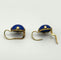 Boucles d'oreilles Boucles d’oreilles pendantes artisanales italiennes en or jaune 18k et lapis-lazuli 58 Facettes orecchini lapislazzuli