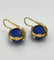 Boucles d'oreilles Boucles d’oreilles pendantes artisanales italiennes en or jaune 18k et lapis-lazuli 58 Facettes orecchini lapislazzuli