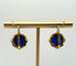 Boucles d'oreilles Boucles d’oreilles pendantes artisanales italiennes en or jaune 18k et lapis-lazuli 58 Facettes orecchini lapislazzuli