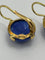 Boucles d'oreilles Boucles d’oreilles pendantes artisanales italiennes en or jaune 18k et lapis-lazuli 58 Facettes orecchini lapislazzuli