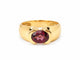 Bague 53 Bague jonc vintage en or jaune 18 carats avec grenat rhodolite 58 Facettes 33868