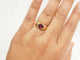 Bague 53 Bague jonc vintage en or jaune 18 carats avec grenat rhodolite 58 Facettes 33868