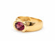 Bague 53 Bague jonc vintage en or jaune 18 carats avec grenat rhodolite 58 Facettes 33868