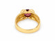 Bague 53 Bague jonc vintage en or jaune 18 carats avec grenat rhodolite 58 Facettes 33868