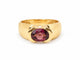 Bague 53 Bague jonc vintage en or jaune 18 carats avec grenat rhodolite 58 Facettes 33868
