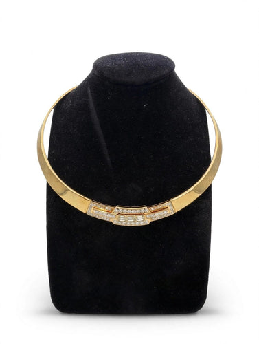 Collier Collier rigide en or 18k avec diamants 58 Facettes 605/26 E