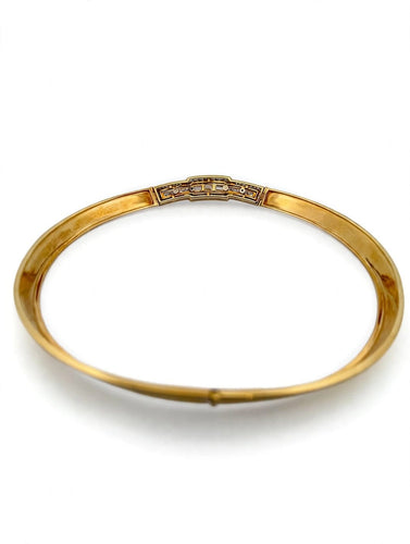 Collier Collier rigide en or 18k avec diamants 58 Facettes 605/26 E