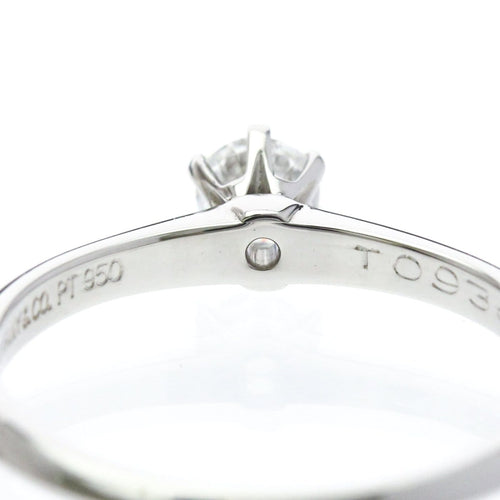 Bague Tiffany & Co. - Bague solitaire Tiffany Setting en platine avec diamant taille brillant G/VVS2 58 Facettes a1p96qrmuf