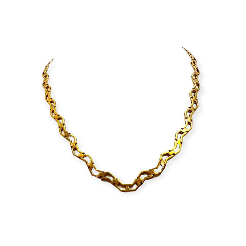 Collier Collier en maille géométrique en or jaune 750 58 Facettes 330102559