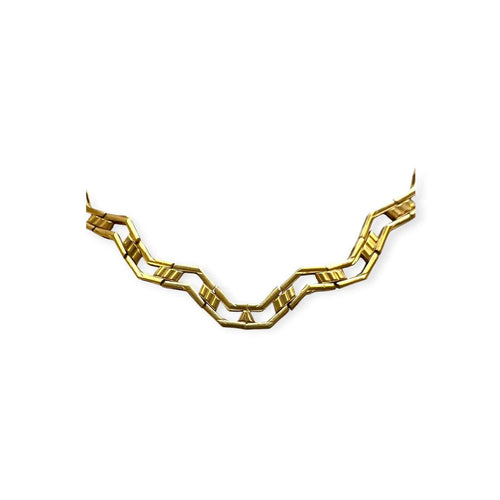 Collier Collier en maille géométrique en or jaune 750 58 Facettes 330102559