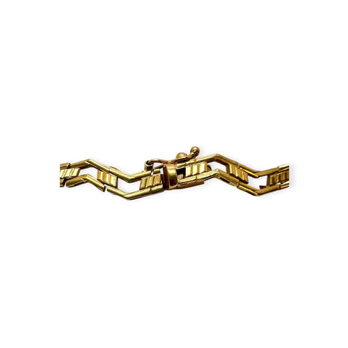 Collier Collier en maille géométrique en or jaune 750 58 Facettes 330102559