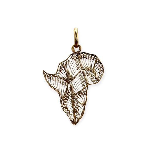 Pendentif Pendentif Afrique - Sénégal en filigrane, or jaune 750 58 Facettes 330102786