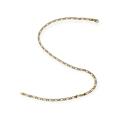 Collier Chaîne Figaro en or jaune 750 - 46 cm 58 Facettes 330102756